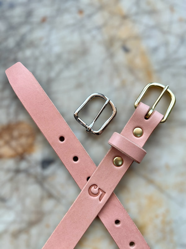 Prairie Breeze Belt  / Natural Oak Veg Tanned / Stiffness: Firm / Width: 1''