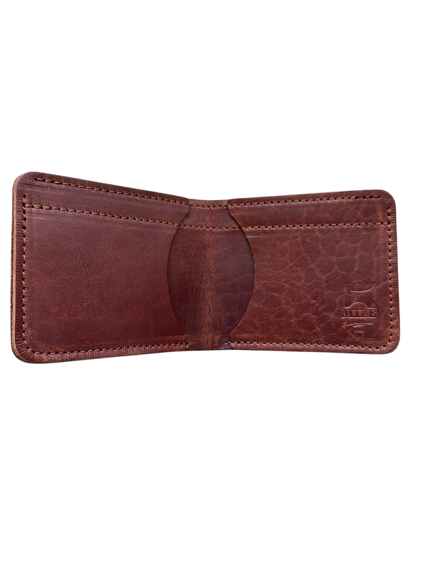 3 pocket bifold wallet brown no background