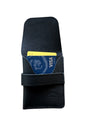 Pocket wallet with flap Black Open no background