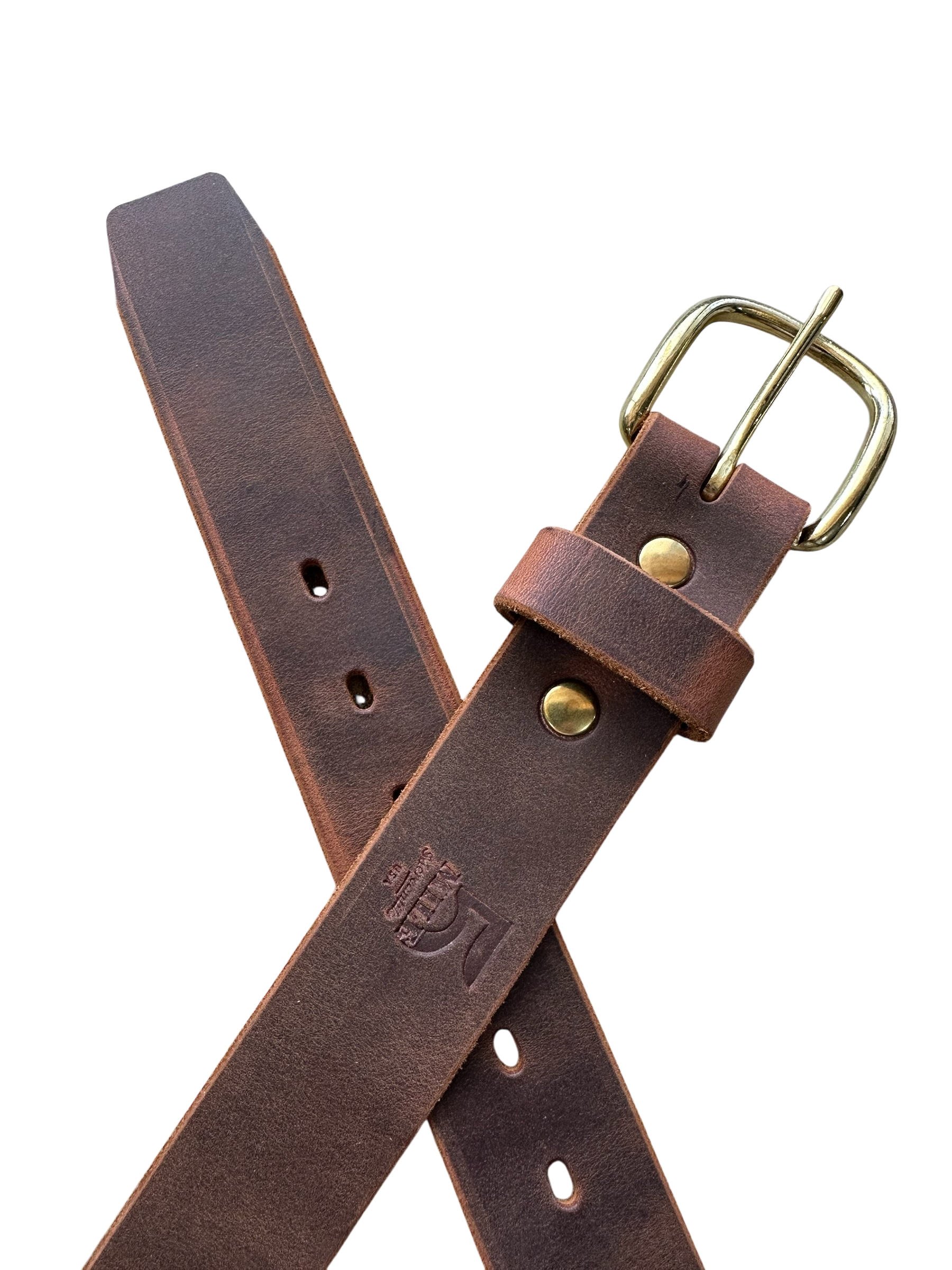 5 Miler Belt  / Distressed Buffed Brown / Stiffness: Medium Soft / Width: 1.5''