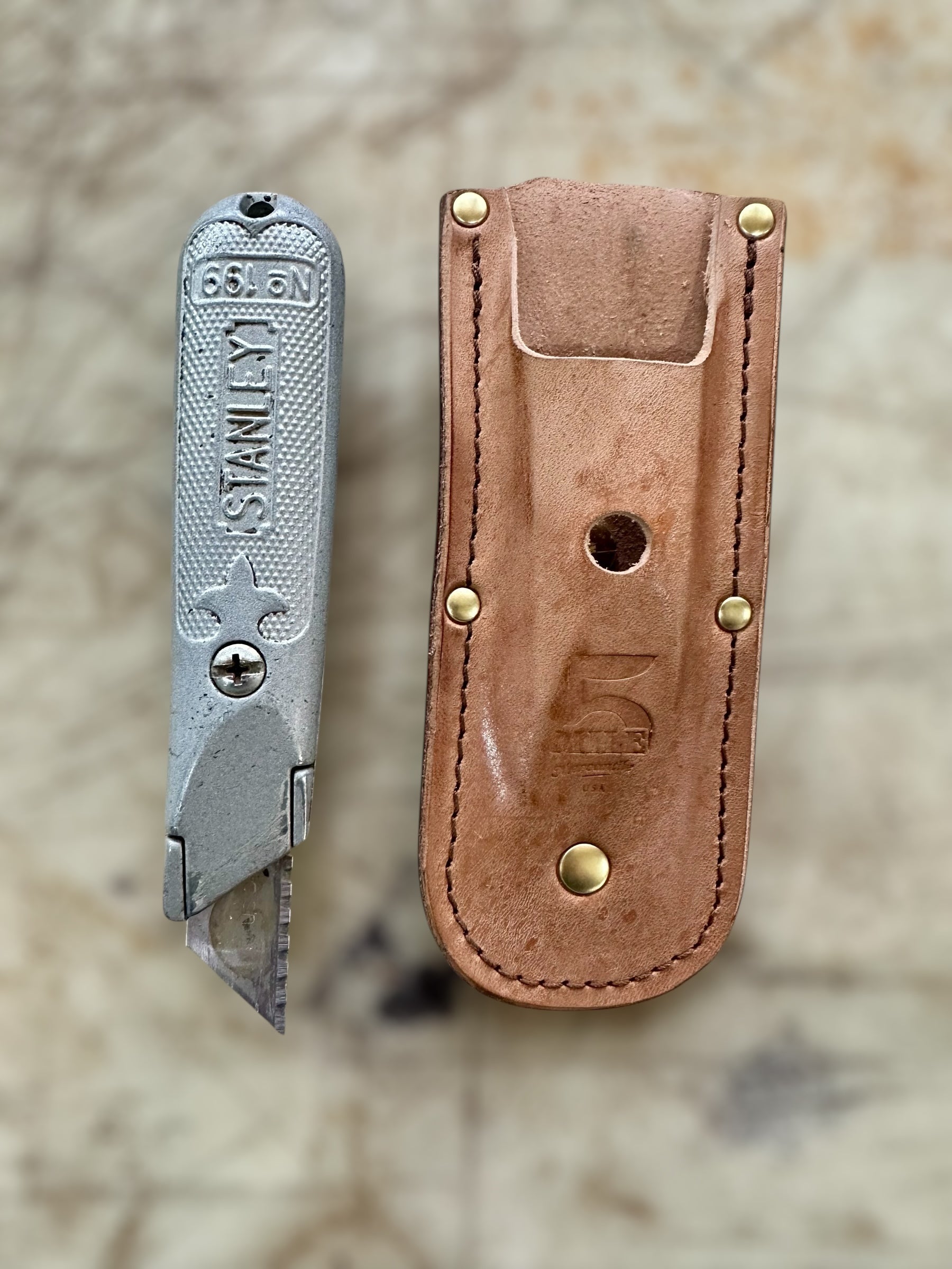 Stanley 199® Utility Blade Sheath (Knife not included) / Horween Horse Strip / Firmness: Hard