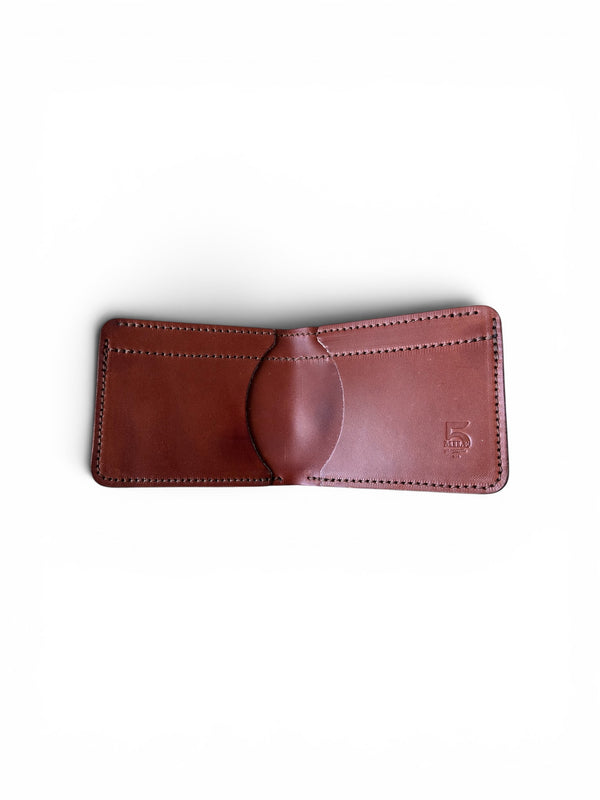 3 Pocket Bifold Wallet Medium Brown White background