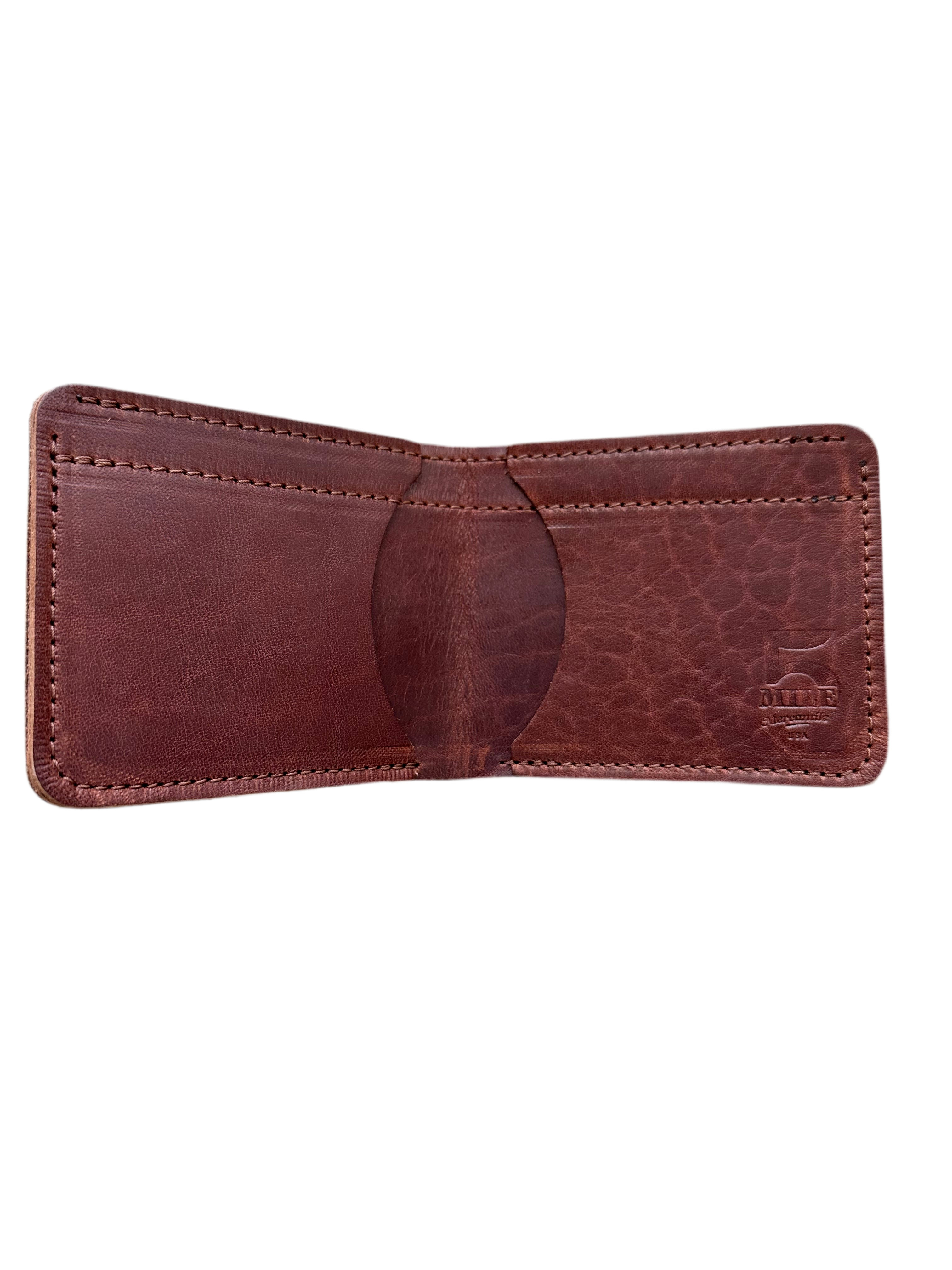 3 pocket bifold wallet brown no background