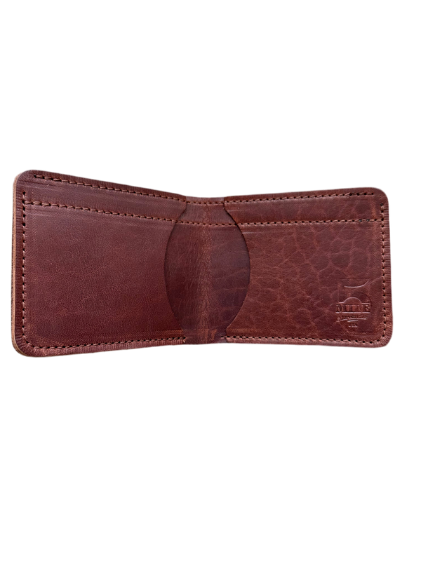 3 pocket bifold wallet brown no background