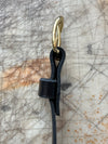 5 Miler Belt Black Satin Side View on Cutting Table