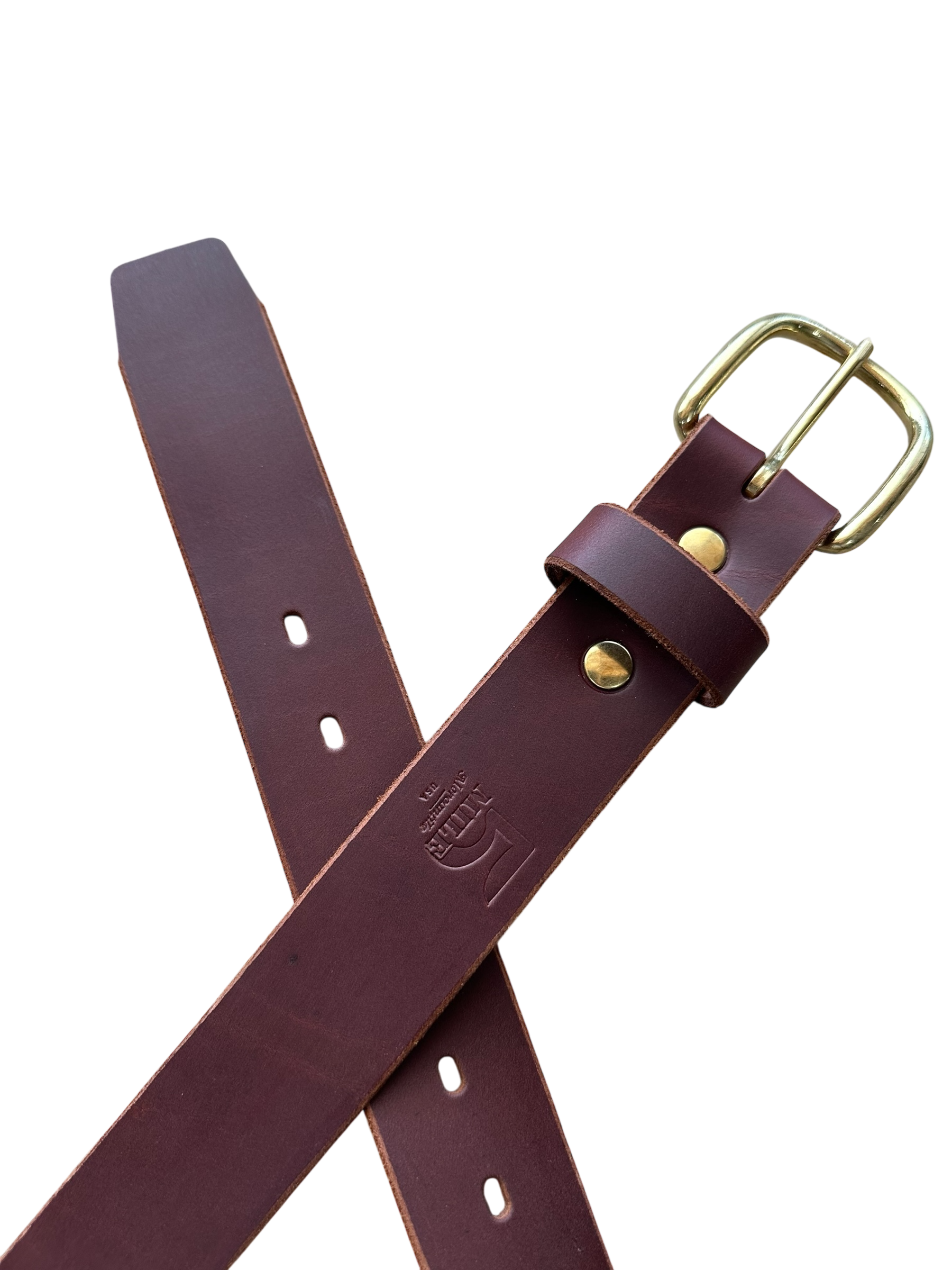 5 Miler Belt Matte Brown No background