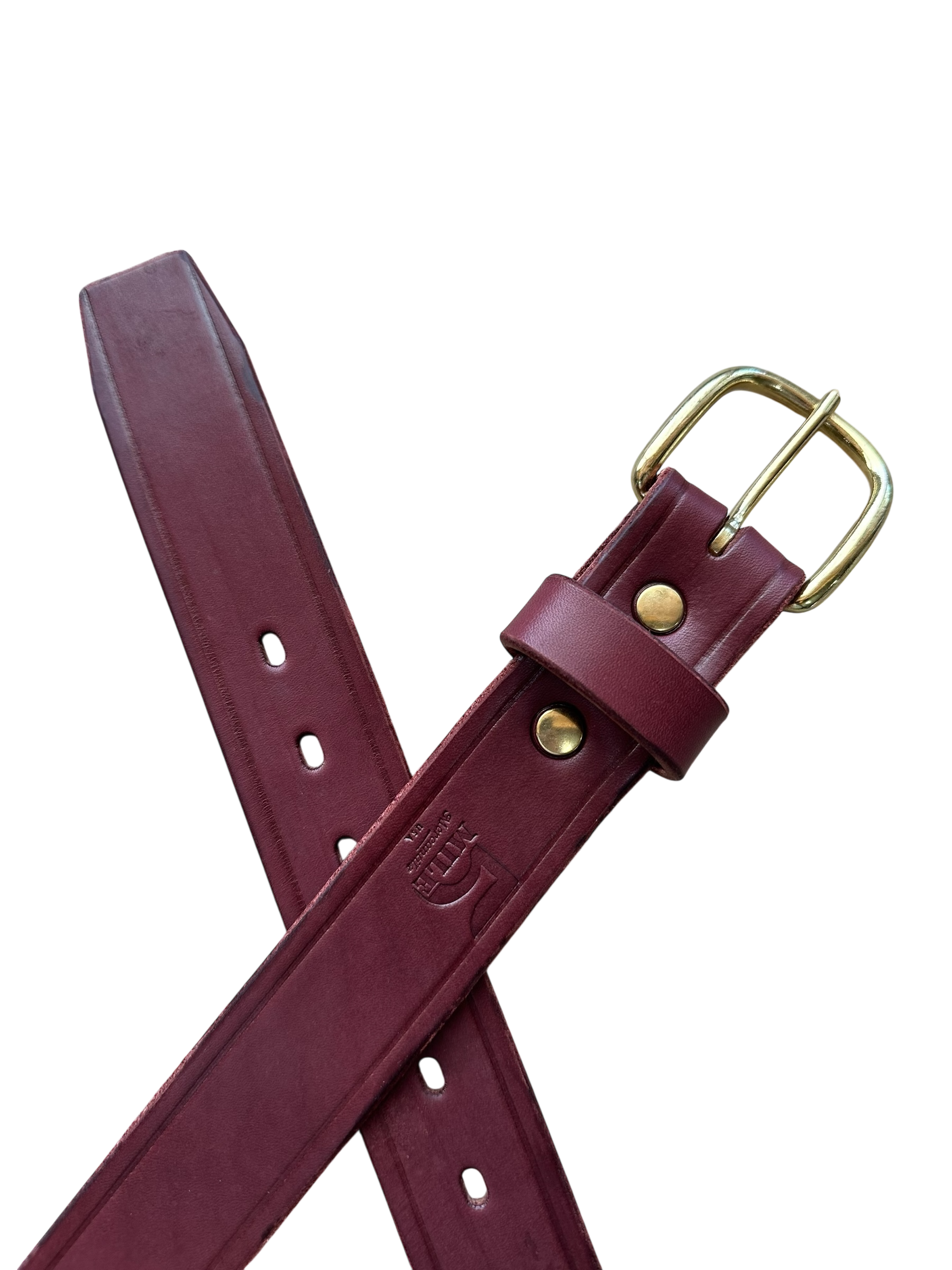 Granger Belt / Mahogany Veg Tan / Stiffness: Firm / Width: 1.5''