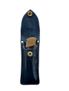 Buck 110 Vintage Replica leather knife sheath with brass fasteners on a white background