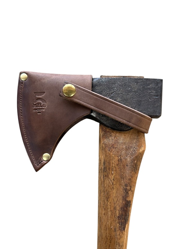 Camp Axe Brown sheath white background 