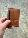 Folding card wallet Coffee color folding in hand