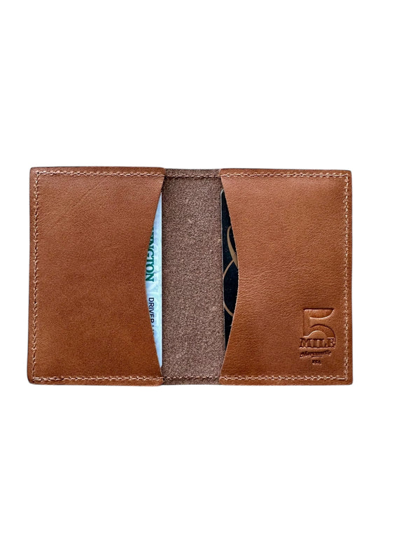 Folding card wallet Coffee color no background