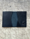 Folding card wallet black on cutting table open