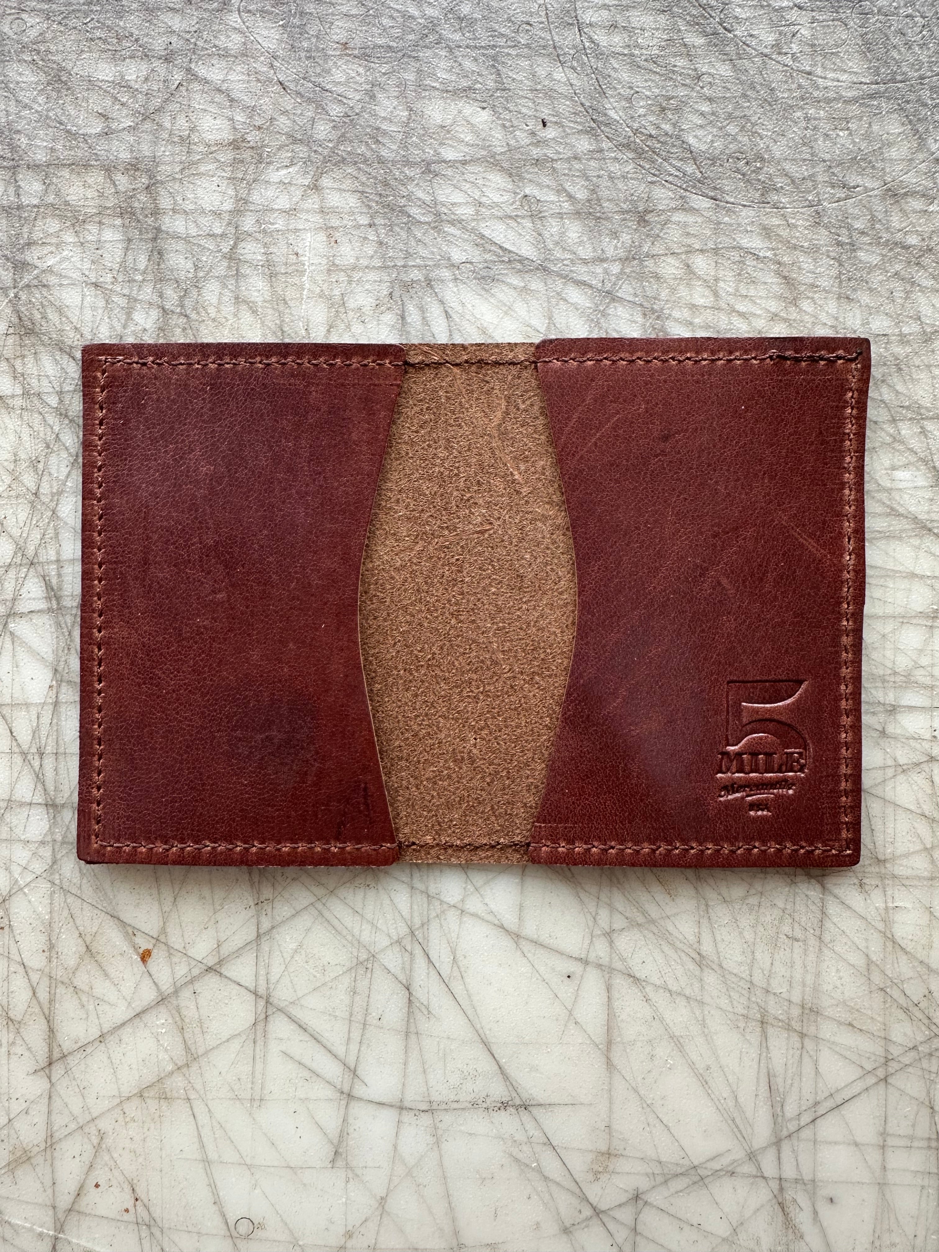 Folding card wallet brown no cutting table
