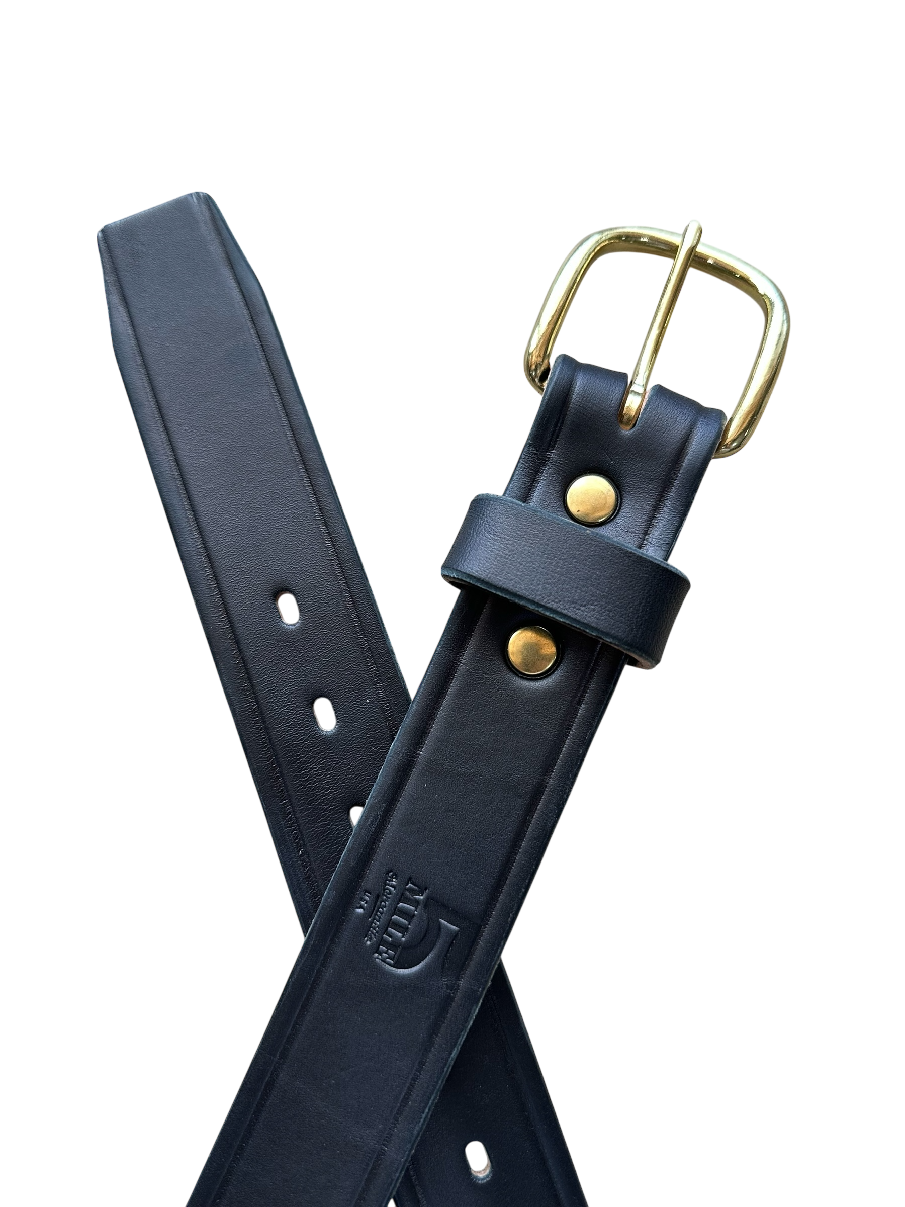 Granger Belt Black Veg Tan no background