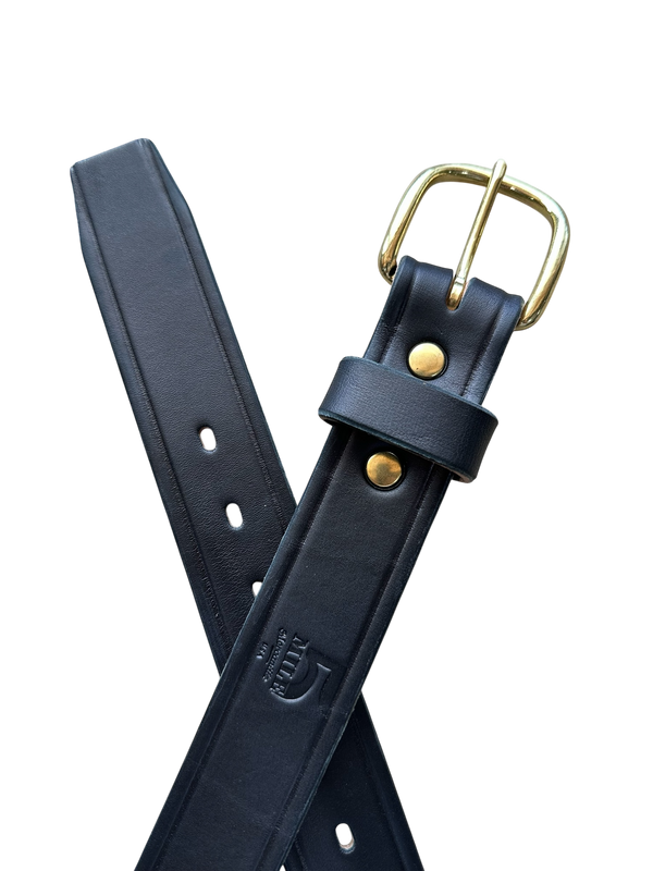 Granger Belt Black Veg Tan no background
