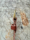 Granger Belt Brown Veg Tan On Cutting Table Side Profile