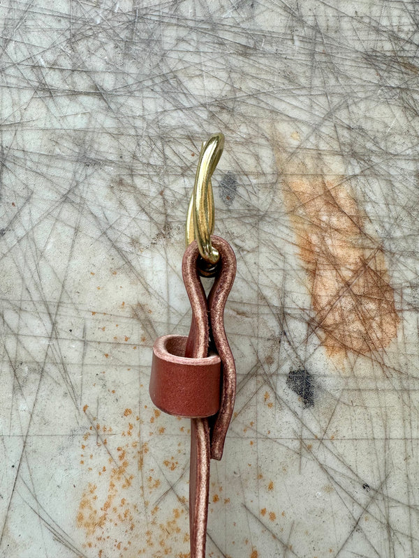 Granger Belt Brown Veg Tan On Cutting Table Side Profile