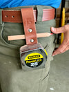 Journeyman Measuring Tape Holder / Veg Tanned Leather