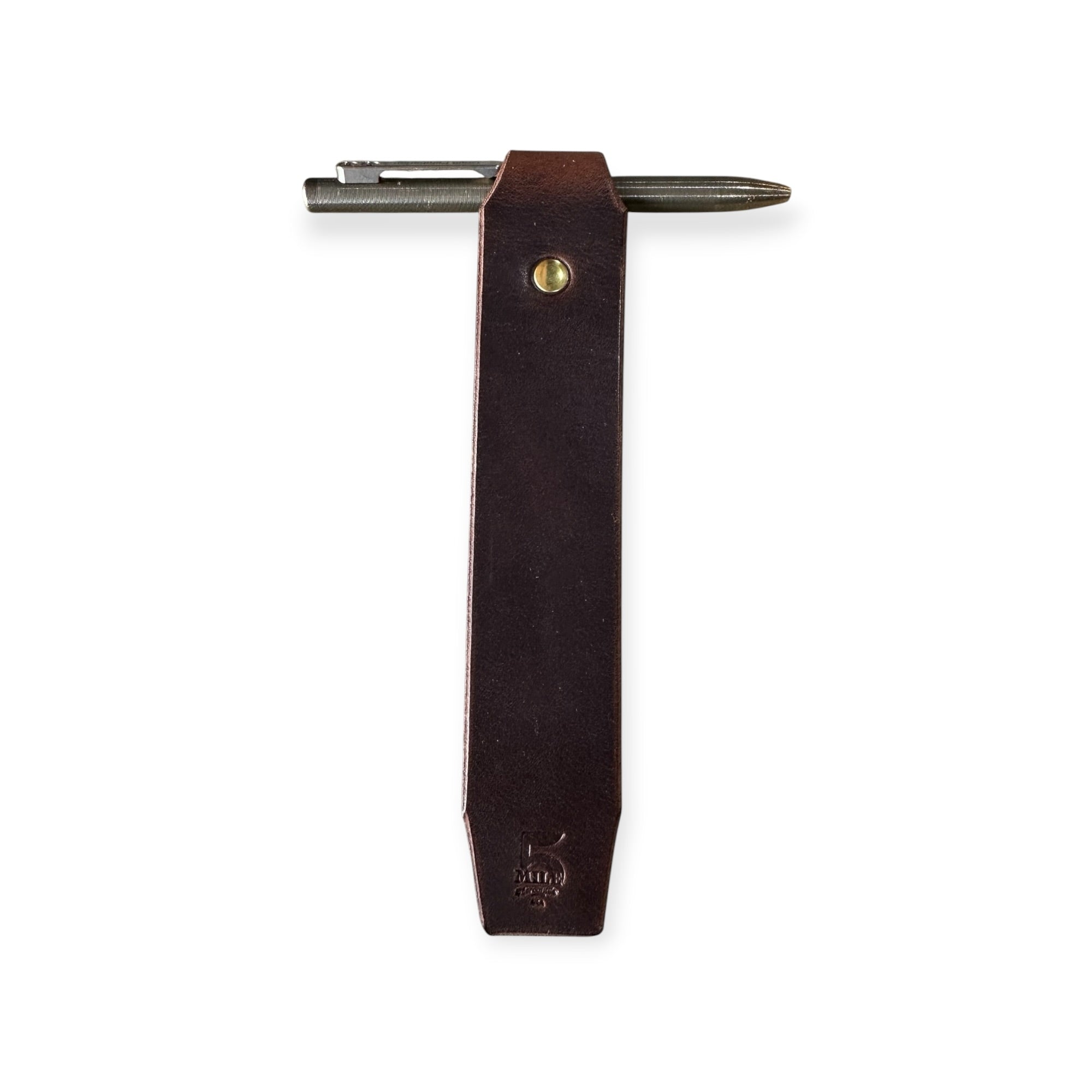 Leather bookmark brown latigo no background