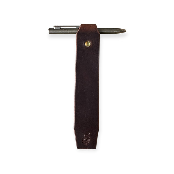 Leather bookmark brown latigo no background