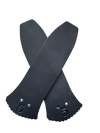 Pair of Black Colored Blue Collar Boot Kilities no background 