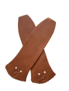 Pair of Coffee Colored Blue Collar Boot Kilities no background 