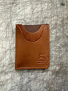 Vertical Card Wallet Bourbon on Cutting table