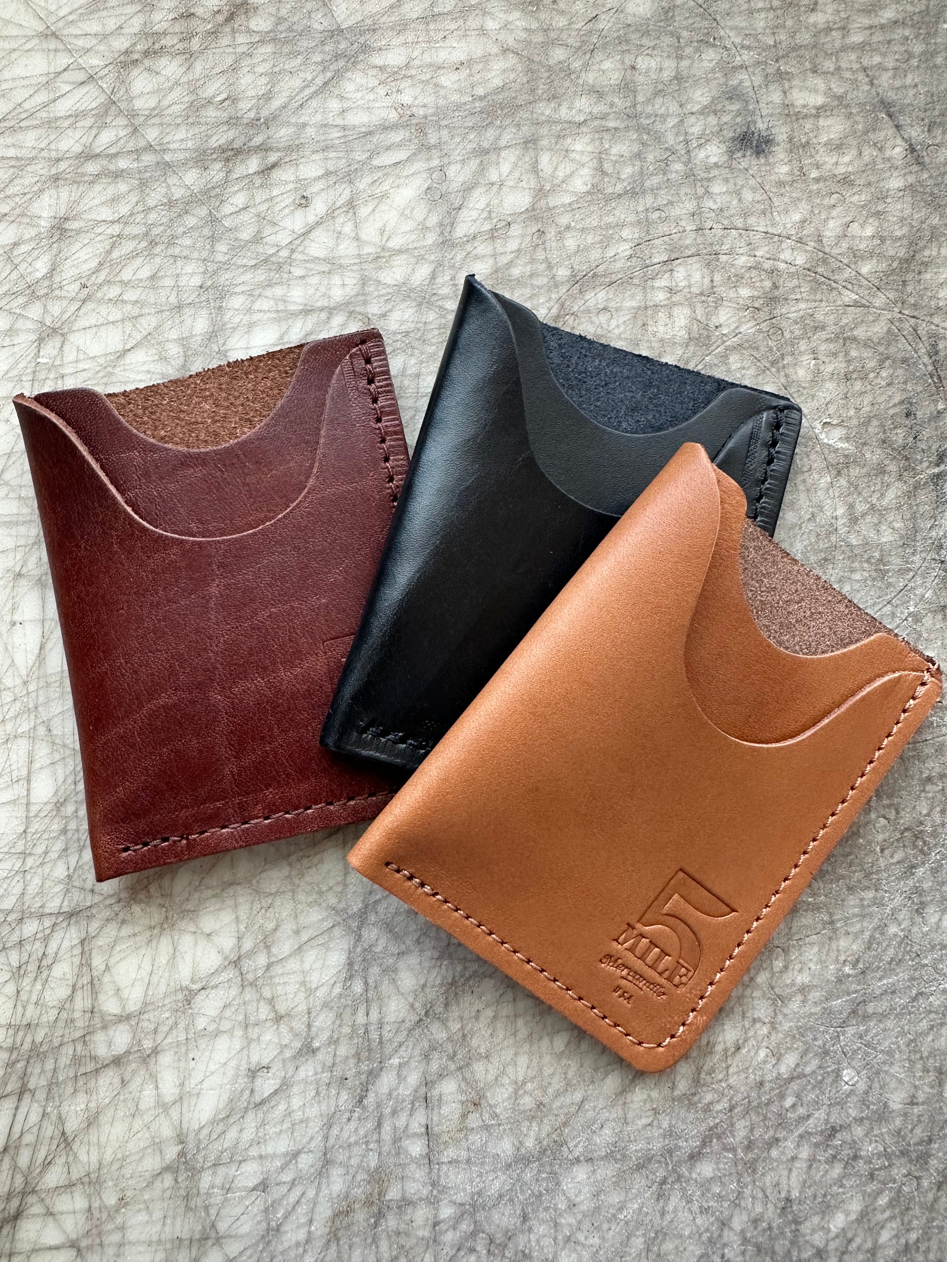 Vertical Card Wallets on Cutting table