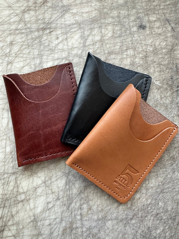 Vertical Card Wallets on Cutting table