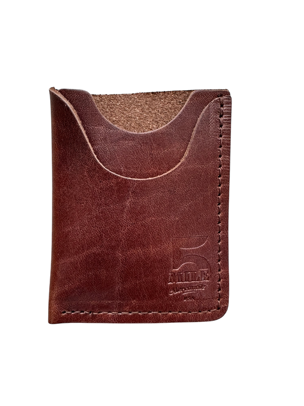 Vertical card wallet Brown no background