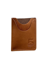 Vertical card wallet Coffee color no background