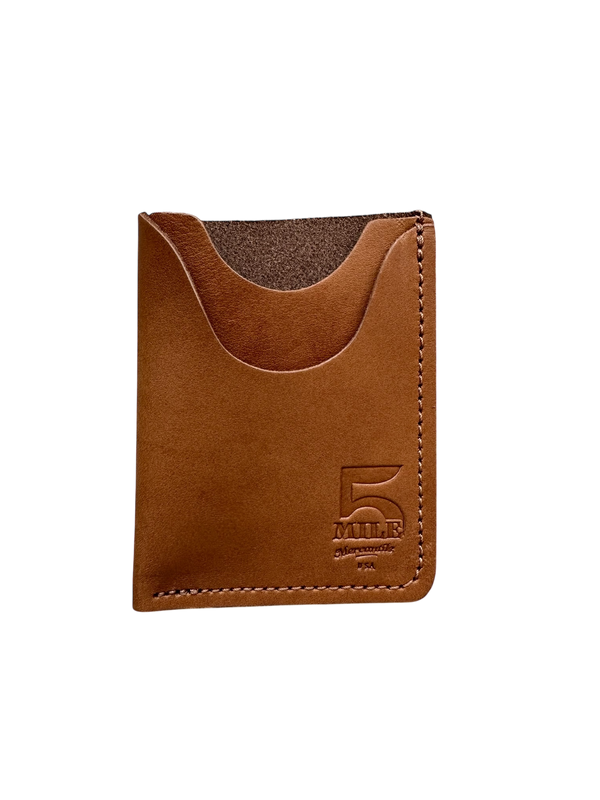 Vertical card wallet Coffee color no background