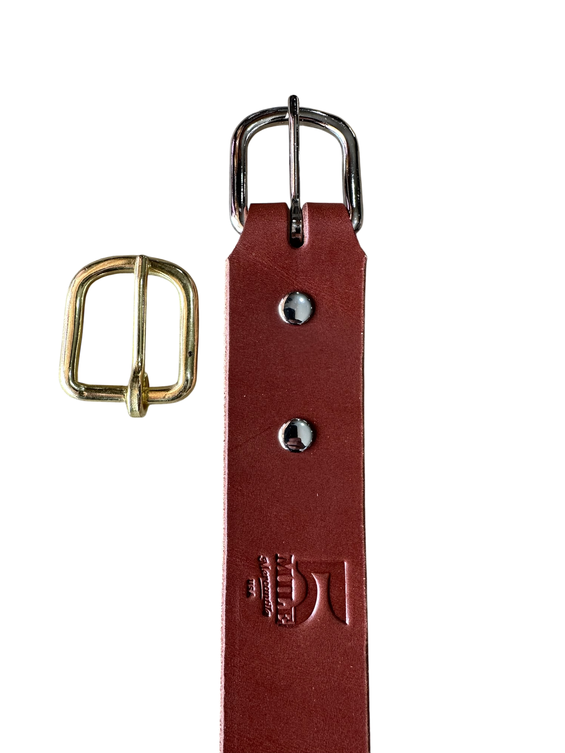Vintage Mechanics Hidden Buckle Belt Veg Tanned / Stiffness: Firm / Width: 1.5''