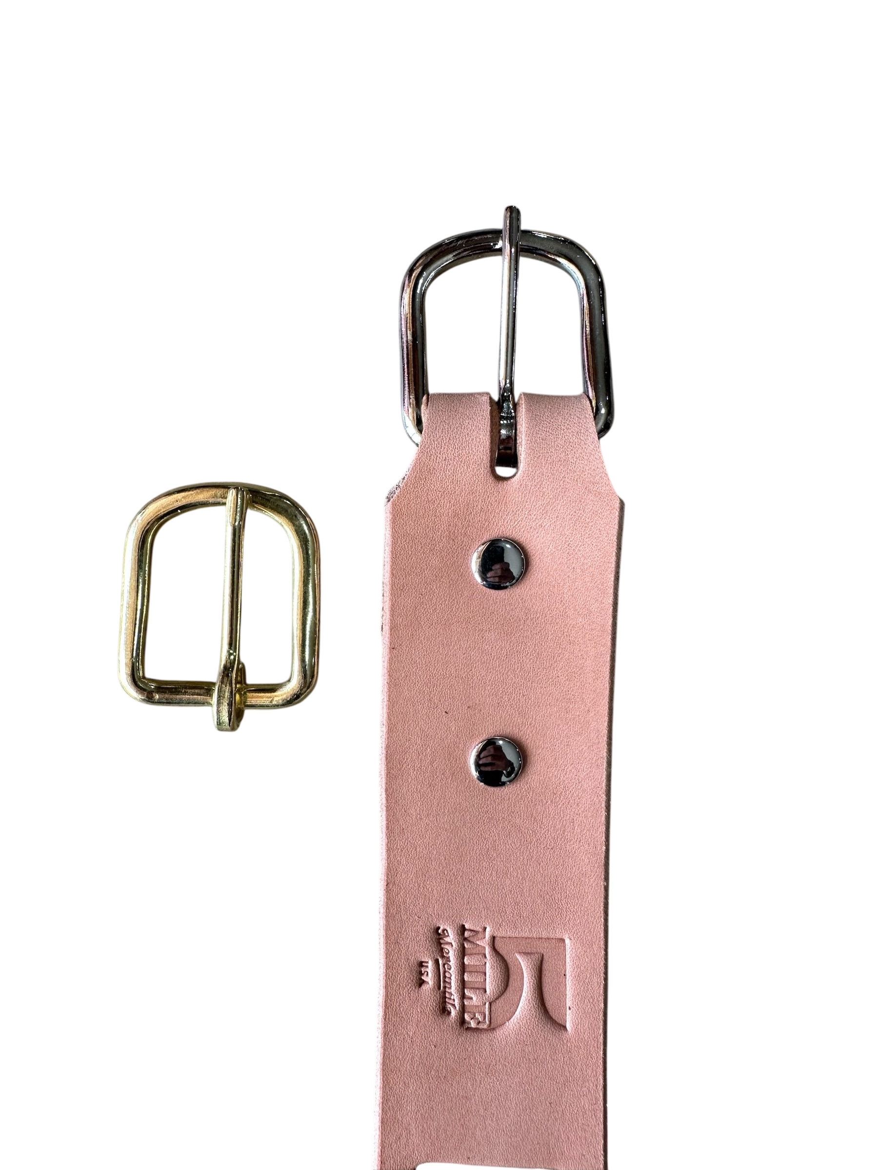 Vintage Mechanics Hidden Buckle Belt Veg Tanned / Stiffness: Firm / Width: 1.5''