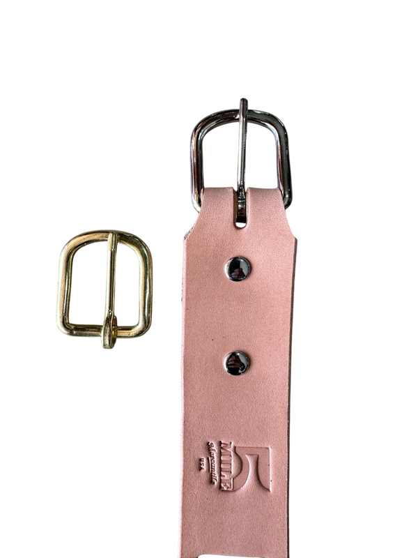 Vintage Mechanics Hidden Buckle Belt Veg Tanned / Stiffness: Firm / Width: 1.5''