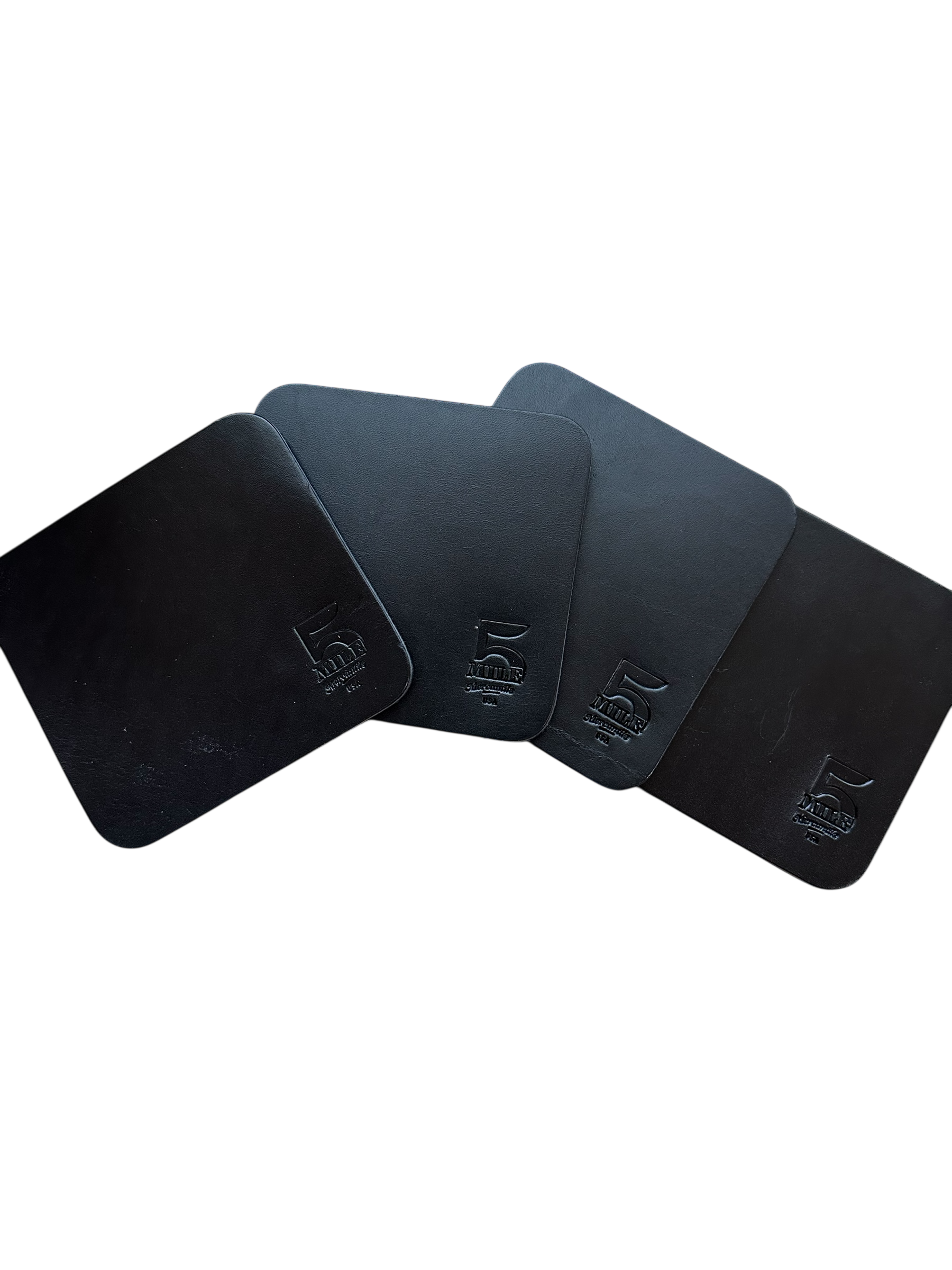 black coasters no background
